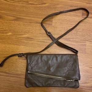 REAL Brown Leather Crossbody Purse from Florence, Italy